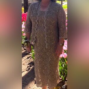 Alex Evenings Sheath Lace Jacket Dress